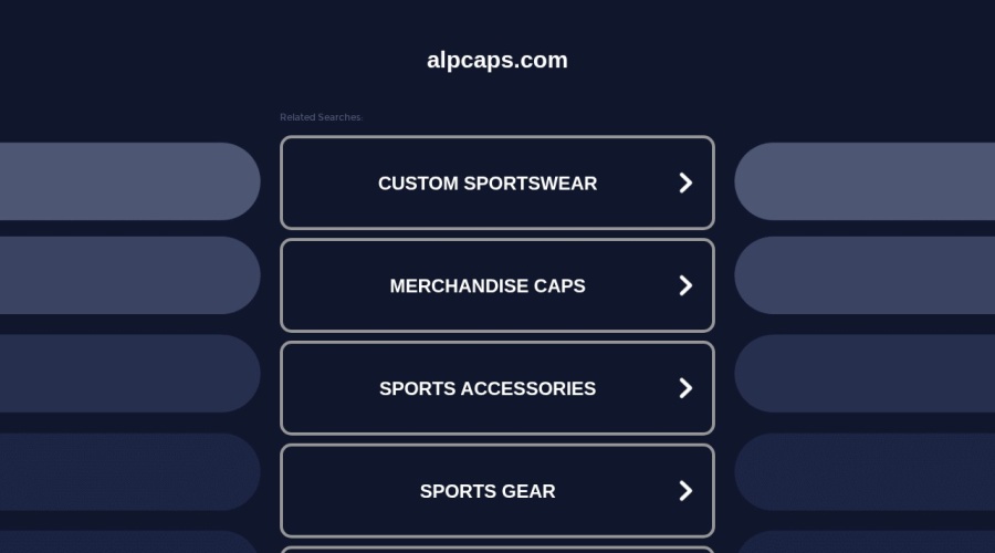 Screenshot of alpcaps.com
