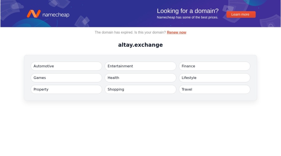 Screenshot of altay.exchange