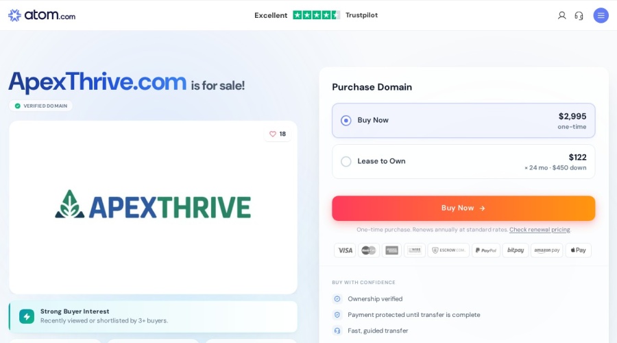 Screenshot of apexthrive.com