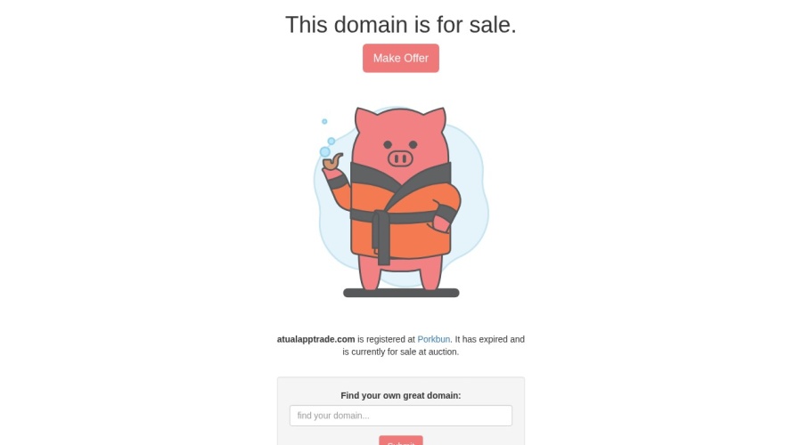 Screenshot of atualapptrade.com