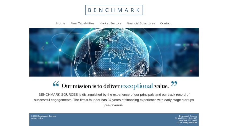 Screenshot of benchmarksources.com