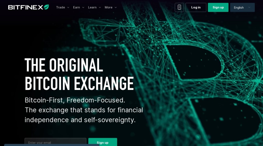 Screenshot of bitfinex.com
