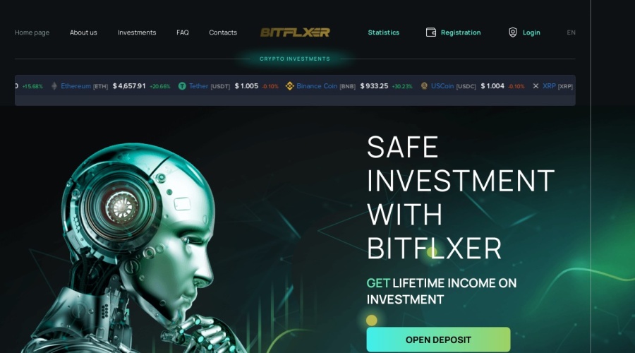 Screenshot of bitflxer.com