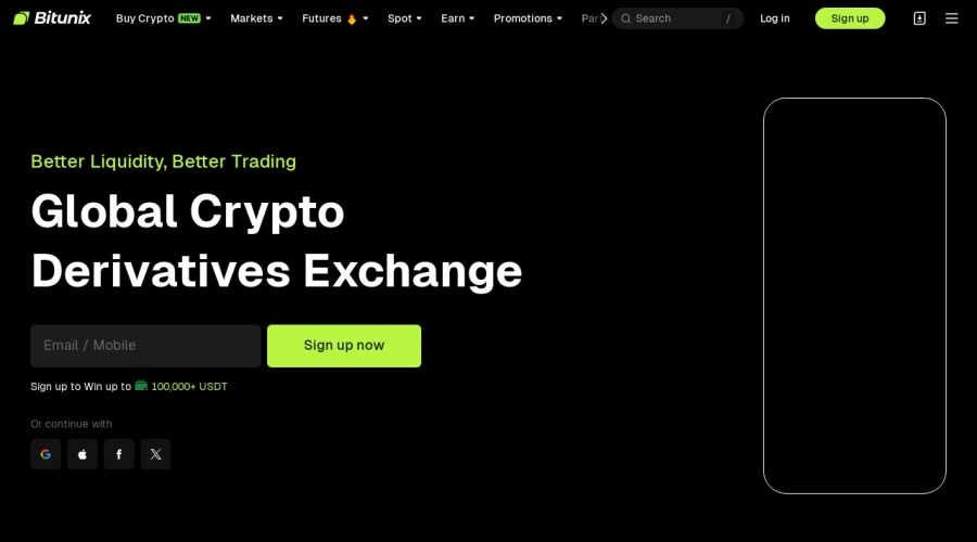 Screenshot of bitunix.com