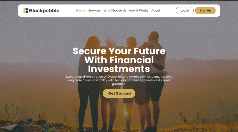 Screenshot of blockpebble.com