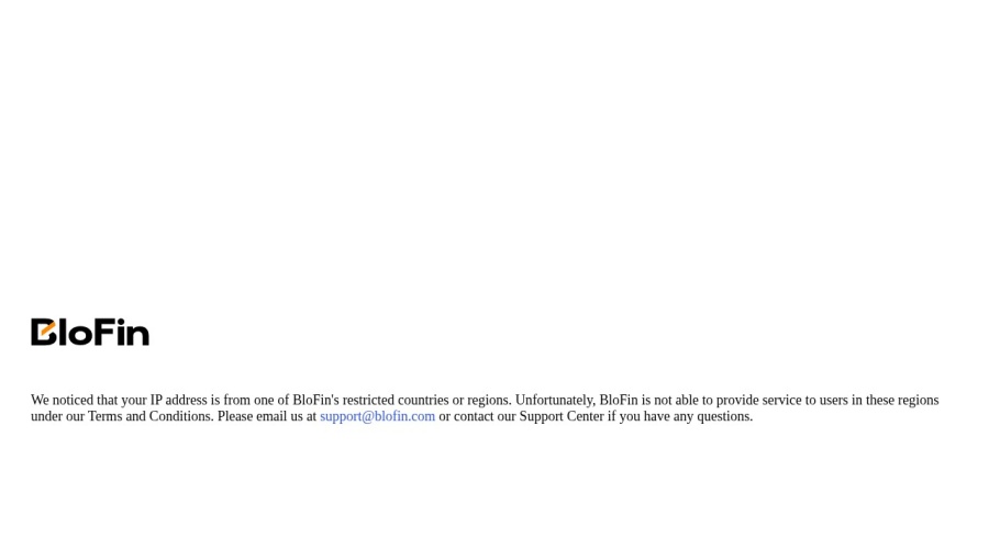 Screenshot of blofin.com