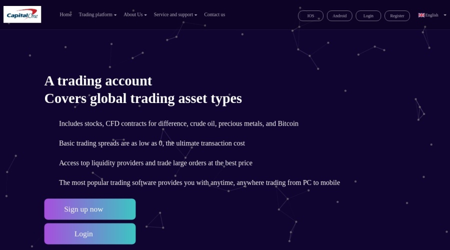 Screenshot of capitaloneweb.niangdong.com