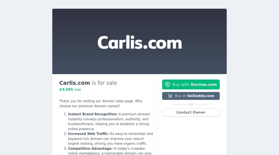 Screenshot of carlis.com
