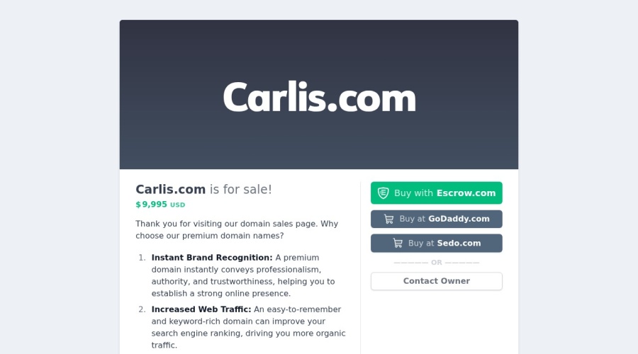 Screenshot of carlis.com