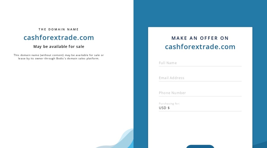 Screenshot of cashforextrade.com