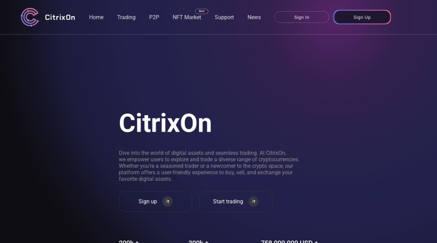 Screenshot of citrixon.com