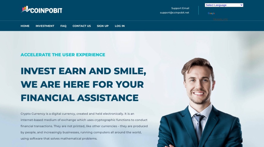 Screenshot of coinpobit.net