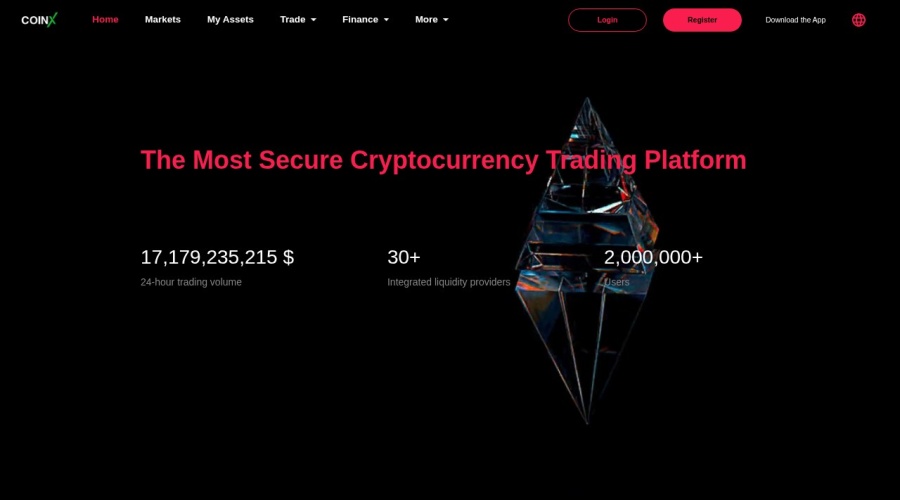 Screenshot of coinxax.com