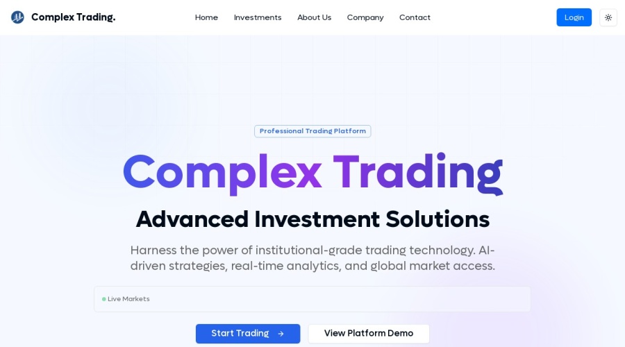 Screenshot of complextrading.org