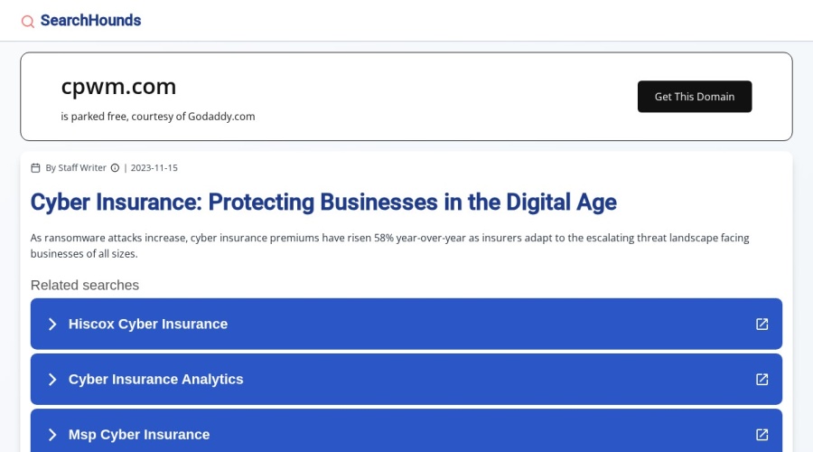 Screenshot of cpwm.com