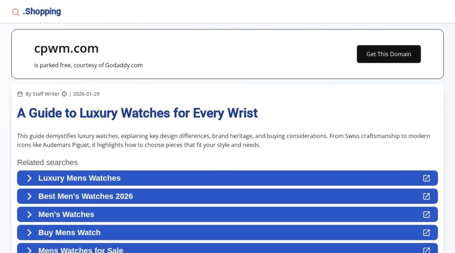 Screenshot of cpwm.com