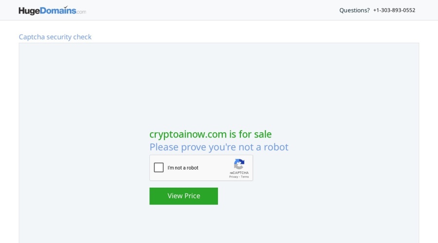 Screenshot of cryptoainow.com