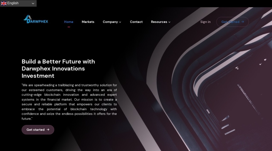 Screenshot of darwphex.com