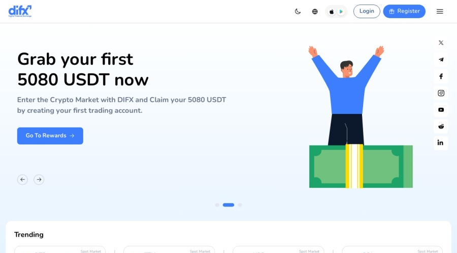 Screenshot of difx.com