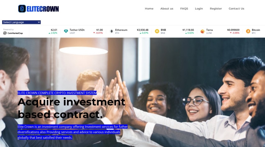 Screenshot of elite-crown.com