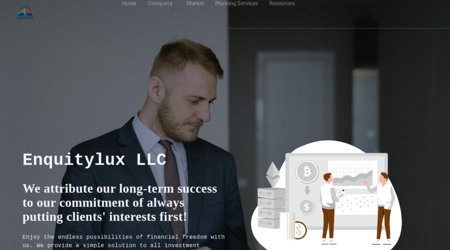 Screenshot of enquityluxllcbrokerage.org