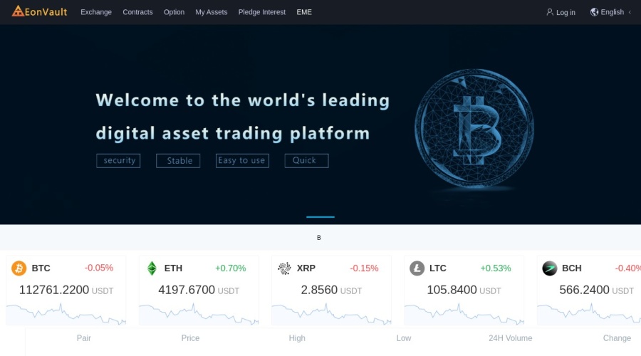 Screenshot of eon-vault.com