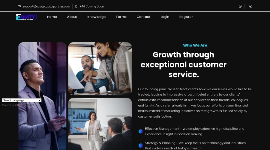 Screenshot of equitycapitalspartner.com