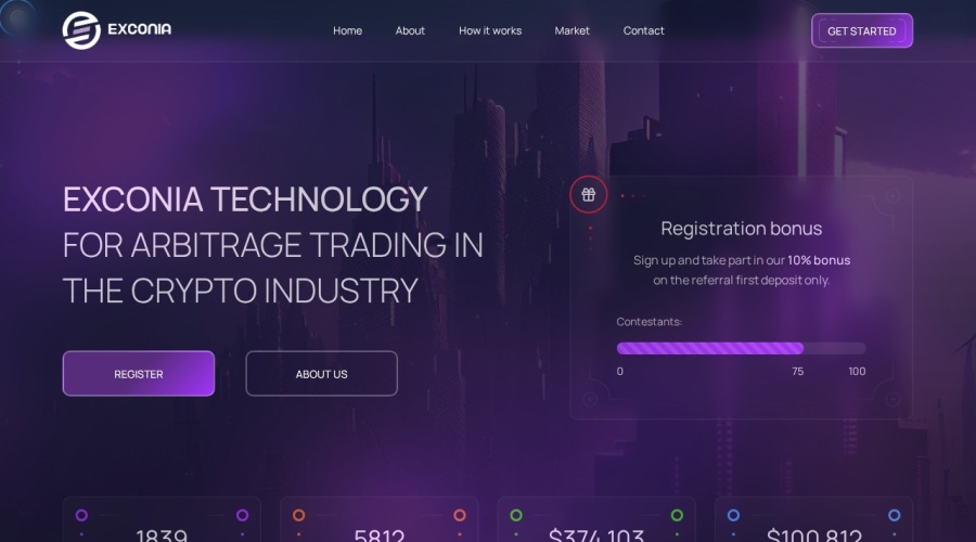 Screenshot of exconia.com