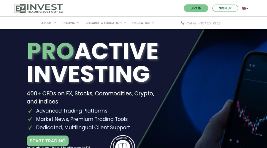 Screenshot of ezinvest.com