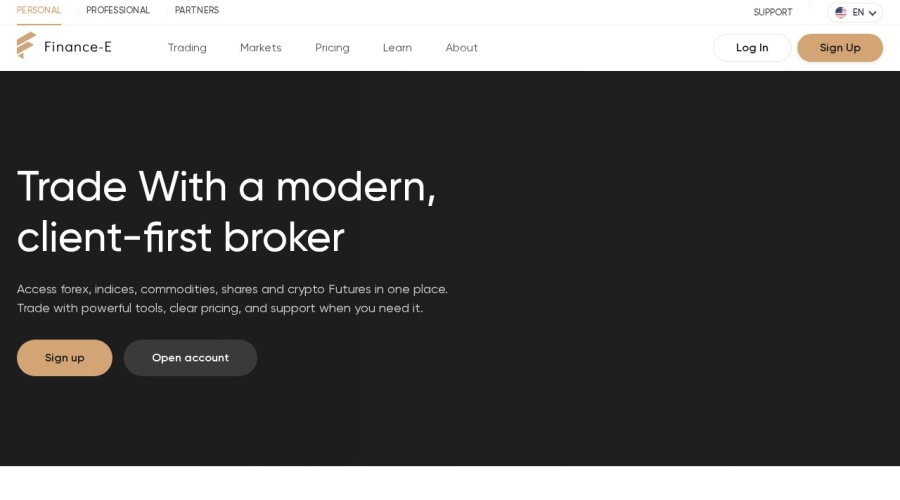 Screenshot of finance-e.com