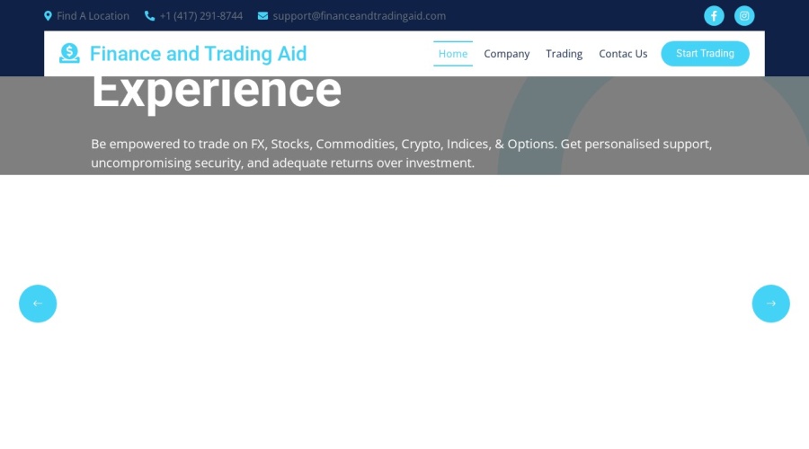 Screenshot of financeandtradingaid.com