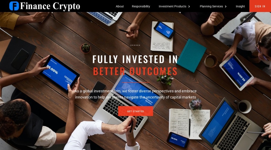 Screenshot of financecryptoinvestment.com