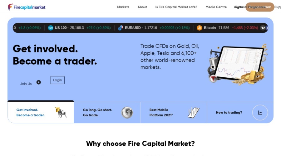 Screenshot of firecapitalmarket.com