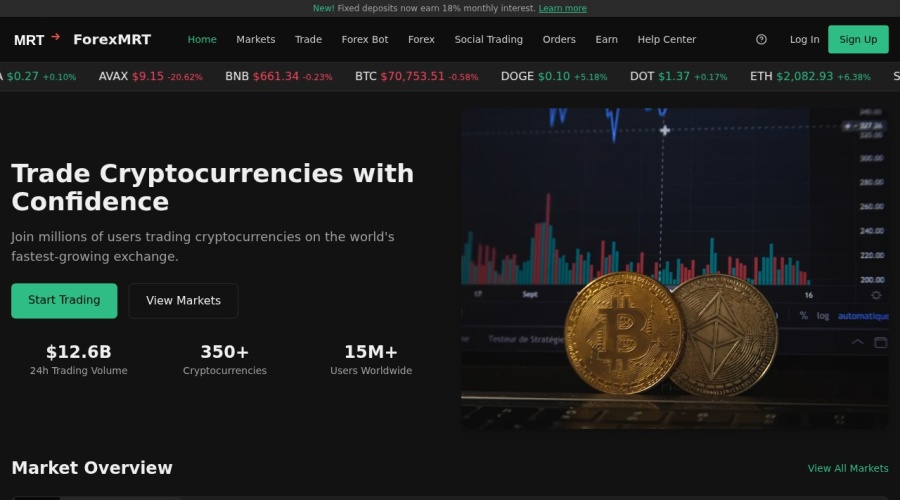 Screenshot of forexmrt.com
