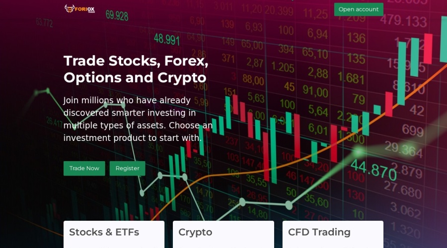 Screenshot of forioxtrade.com