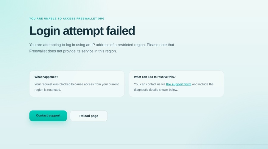 Screenshot of freewallet.org