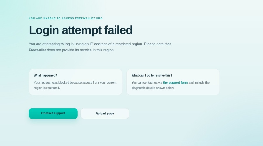 Screenshot of freewallet.org