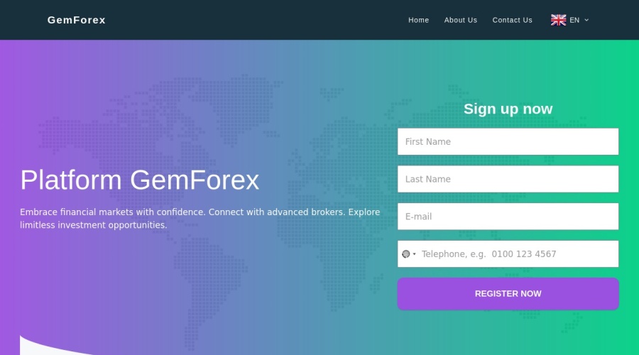 Screenshot of gemforex.net