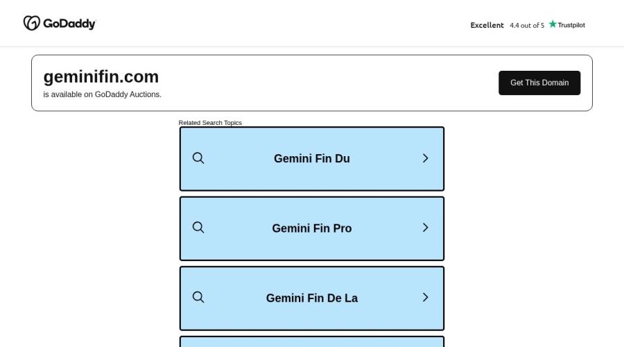 Screenshot of geminifin.com