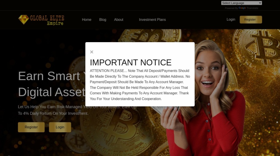 Screenshot of globaleliteempire.live