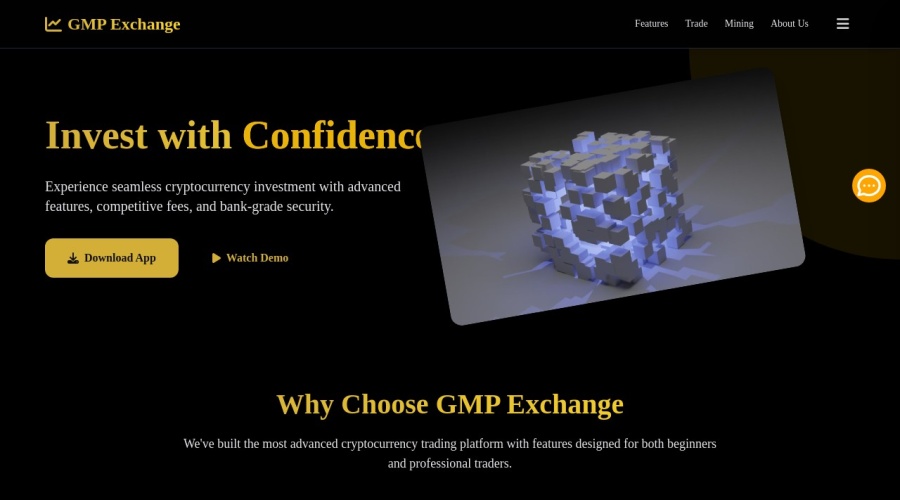 Screenshot of gmpexchange.com