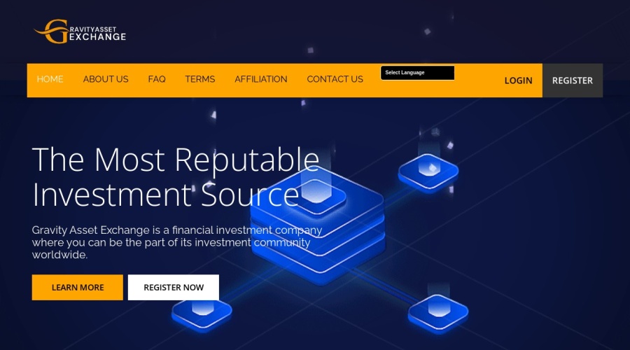 Screenshot of gravityassetexchanges.com