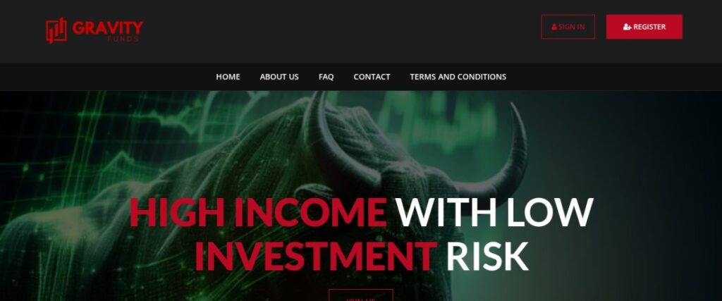 Screenshot of gravityfunds.com