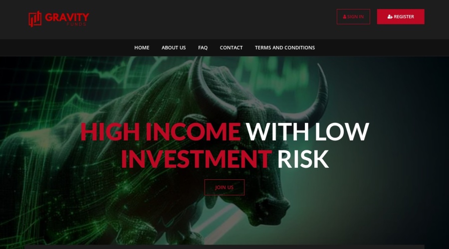 Screenshot of gravityfunds.com