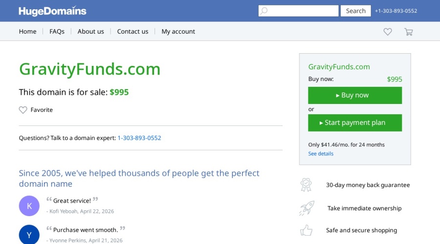 Screenshot of gravityfunds.com