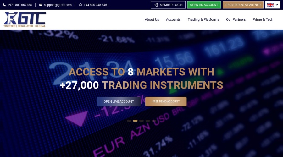 Screenshot of gtcfx.com