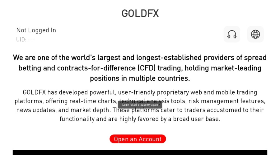 Screenshot of h5.goldfxee.com