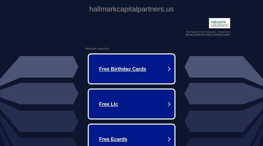 Screenshot of hallmarkcapitalpartners.us