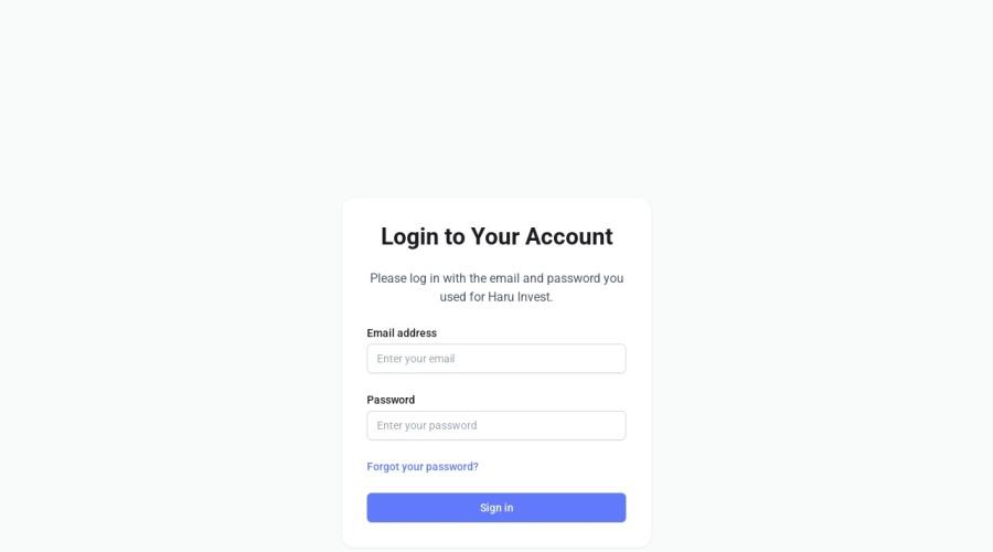 Screenshot of haruinvest.com
