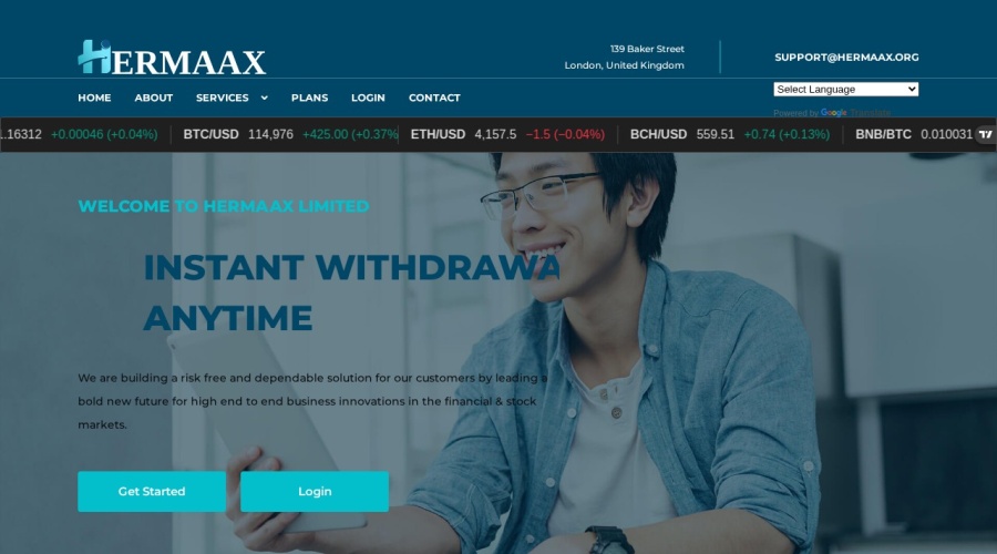 Screenshot of hermaax.org